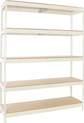 Produktbild von PROREGAL Schwerlastregal BIG WOOD YETI FIVE | HxBxT 200x180x45cm | Fachlast 400kg | Weiß