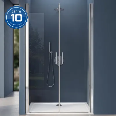 Produktbild von doporro Duschtür Nischentür dusche Duschabtrennung Duschkabine 105cm Nischendrehtür 195cm ESG-Sicherheitsglas aus Klarglas mit Hebe- und Senkmechanismus T24K
