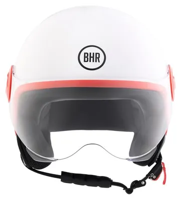 Produktbild von BHR 835 SPECIAL, Demi-Jet Helm ECE 22.06, Kratzfestes Visier, Mikrometrischer Verschluss & abnehmbare Wangenpolster, White-Red, M