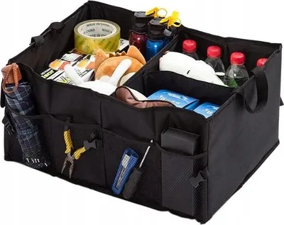 Produktbild von Auto Organizer FEINZ Großer Kofferraummanager Platzsparend Robust Und Praktisch Schwarz