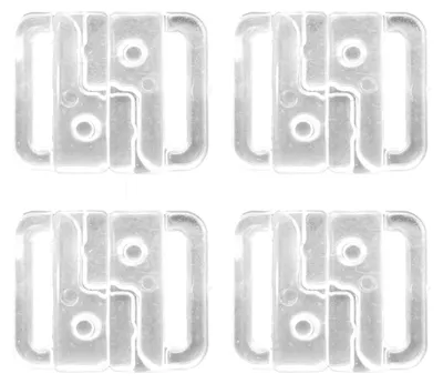 4 Modische BH-Verschlüsse Kunststoff transparent