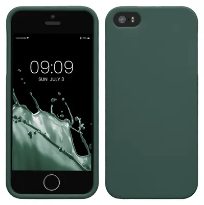 Produktbild von kwmobile Handyhülle für Apple iPhone SE (1.Gen 2016) / iPhone 5 / iPhone 5S Hülle - TPU Case - Kabelloses Laden - Schutzhülle Cover in Blaugrün