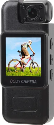 Obrázek produktu pro Kamera na tělo, rozlišení 4K HD, objektiv otočný o 180 stupňů, kamera nošená na těle, kapesní videorekordér se zadním klipem a 1,3" displejem pro zajištění bezpečnosti,