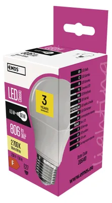 LED Lampe Classic A60 / E27 / 8,5 W (60 W) / 806 lm / Warmweiß