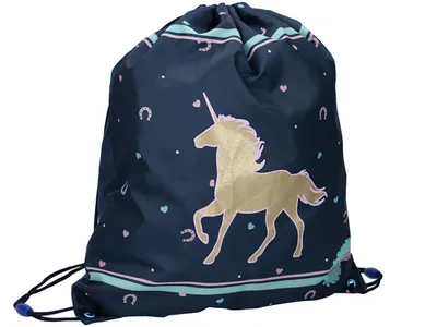 Productafbeelding van Turnbeutel Jump High, 44 x 37 cm, polyester, marineblauw