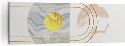Produktbild von Bild auf Leinwand - Leinwandbild - Einteilig - Modern Gold abstrakt - 160x50cm - Wand Bild - Wanddeko - Wandbilder - Leinwanddruck - Bilder - Wanddekoration - Leinwand bilder - AB160x50-4574