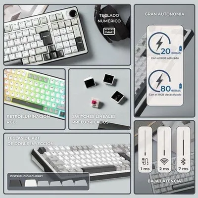 Productafbeelding van draadloos gaming-toetsenbord, QWERTY Ñ