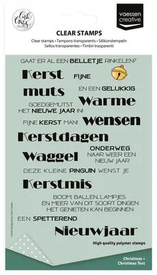 Produktbild von Silikonstempel Weihnachtstext 18 Motivstempel Vaessen Creative Bastelbedarf