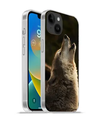 Produktbild von MuchoWow® Handyhülle Schutzhülle Hülle für Apple iPhone 14 Plus - Soft case Wolf - Grau - Tiere Silikon Softcase Handy Hülle - Abbildung