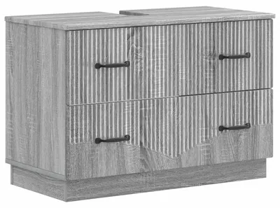 Produktbild von vidaXL Waschbeckenschrank HOORN Sonoma-Grau 82 x 41 x 56 cm