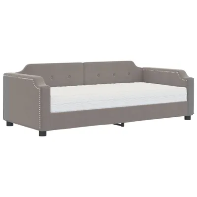 Produktbild von vidaXL Tagesbett mit Matratze Taupe 100x200 cm Stoff