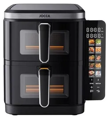 Image de Jocca Friteuse à Air Numérique Double Compartiment 11 L (5,5 L + 5,5 L) 2600 W 10 Fonctions Écran LED Tactile