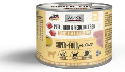 Zdjęcie produktu dla MAC's Cat Mokra Karma Dla Kota Indyk Wołowina Borówki 6x200g