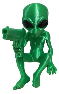 Produktbild von 3D-gedruckte Alien-Figur, realistisches, bewegliches Alien-Modell, Stressabbau-Spielfigur, dynamische Alien-Pose