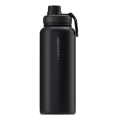 Image de Bouteille thermos Wessper en acier inoxydable 1000 ml, bouteille isotherme 1,0 l, couleur noir