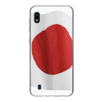 Produktbild von MuchoWow® Handyhülle Schutzhülle Hülle für Samsung Galaxy A10 Die Flagge von Japan auf weißem Hintergrund Silikon Softcase Handy Hülle - Schutzhülle