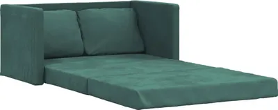 Immagine prodotto di Divano Letto da Terra 2 in 1 Verde Scuro 122x204x55 cm Velluto