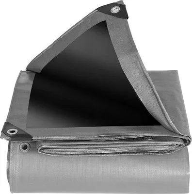 Immagine prodotto di Telo coprioggetto Unyqoos® 3 x 6 m – PE 280 g/m², impermeabile e resistente ai raggi UV, resistente agli strappi, con occhielli in metallo stampati di Ø 11 mm, telo protettivo resistente alle intemperie, colore nero