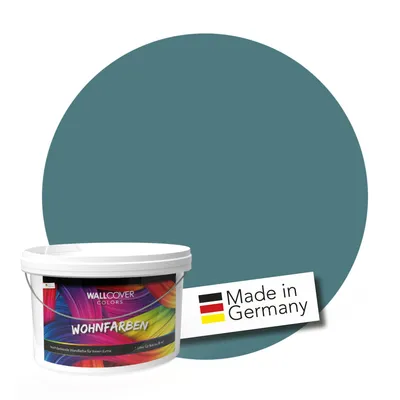 Produktbild von WALLCOVER Wandfarbe Petrol Hochdeckend Klasse 1 Matt 5L für 40 m²