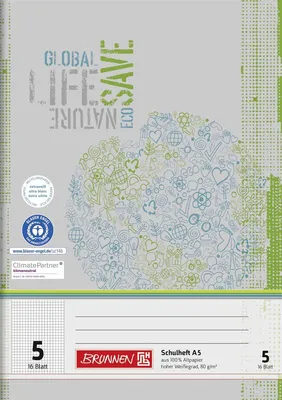Zdjęcie produktu dla 25X BRUNNEN 104510501 Schulheft A5 Lin 5 16Bl RCP
