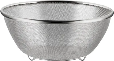 Zdjęcie produktu dla Wielofunkcyjne sitko kuchenne ze stali nierdzewnej, miska do płukania ryżu, sitko do owoców i warzyw z podstawką, 28 x 12 cm / 11 x 4,7 cala