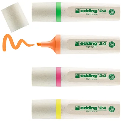 Productafbeelding van edding 24 EcoLine tekstmarkeerset (verpakt in een doos van 4)