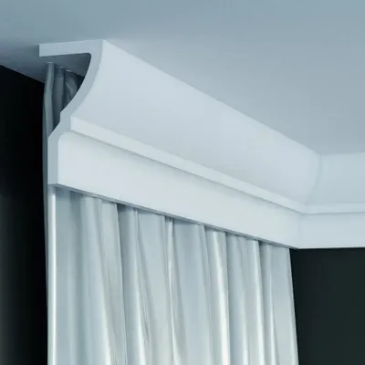 Produktbild von PROVISTON | Stuckleiste | Polyurethan | 100 x 50 x 2000 mm | Weiß | Deckenleiste