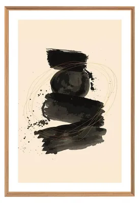 Image de Tableau mural encadré contemporain 65x97 cm, Tableau mural moderne pour décoration intérieure