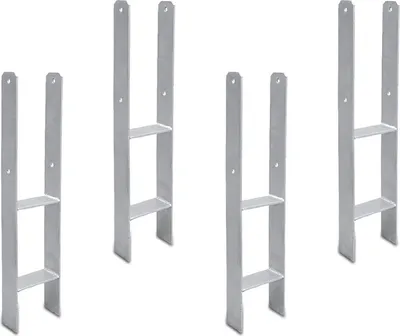Produktbild von EINFEBEN 4x H-Anker Pfostenträger Gartenspielgeräte-Zubehör Träger Pfostenanker fuer Pfosten 10 x 10cm