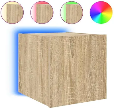 Immagine prodotto di Parete TV con luci LED Rovere Sonoma 30,5x35x30 cm