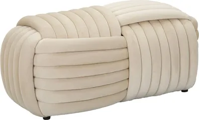 Produktbild von Bank Dmora Marokopa 90x45x45 cm Weiß Tragkraft 150 kg