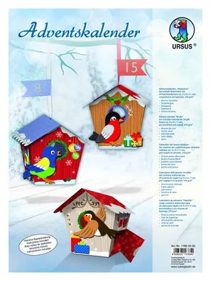 Produktbild von Adventskalender Vögelchen aus Fotokarton 300 g/qm