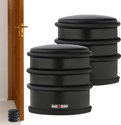 Image de KOTARBAU® Lot de 2 Butoirs de porte pour portes Dégagés Butoir de porte Haut Noir