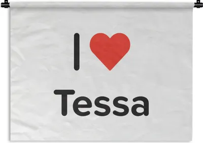 Produktbild von MuchoWow® Wandteppich Wandbehang Ich liebe - Tessa - Mädchen 90x67.5 cm Tapisserie Dekoration Wandtuch - Fototeppich - Wand-Skulpturen