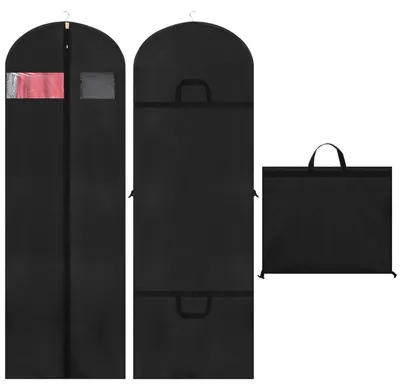Produktbild von Kleidersack 180 x 60 cm, faltbar, mit Griffen, atmungsaktiv, staubdicht, für lange Kleidung