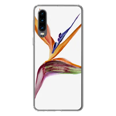 Produktbild von MuchoWow® Handyhülle Schutzhülle Hülle für Huawei P30 Strelitzia - Aquarell - Blumen Silikon Softcase Handy Hülle - Kartenbesitzer