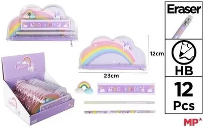 Produktbild von Schulsachen-Set mit Einhorn-Beutel