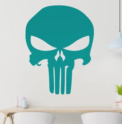 Produktbild von Schädel Totenkopf Wandtattoo in 6 Größen - Wandaufkleber Wall Sticker - Dekoration, Küche, Wohnzimmer, Schlafzimmer, Badezimmer