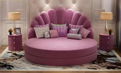Produktbild von Exklusives Rosa Bett Schlafzimmer Textilbetten Designer Doppelbetten