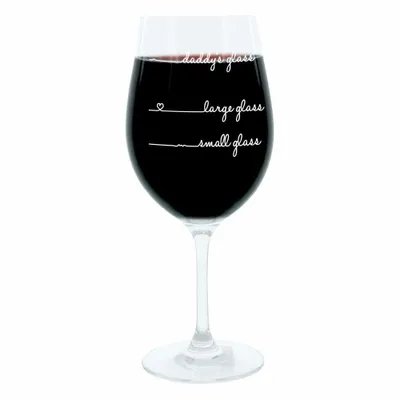 Obrázok produktu pre Leonardo Wine Glass XL, Daddys Glass Handwriting, darčekové sklo s vtipným gravírovaním, Mood Wine Glass, 610 ml