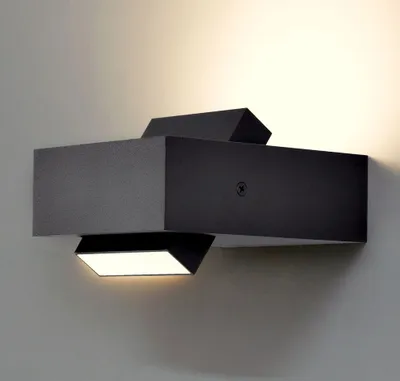 Produktbild von LED Wandleuchte 9W CUBIX moderne Wandbeleuchtung aus Aluminium in Graphit Grau IP54