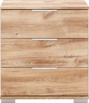 Produktbild von Schlafzimmer Nachttisch Nachtschrank, auch für Boxspringbett geeignet, in Plankeneiche Nb. ELSTRA-43, B/H/T ca. 52/58/38 cm
