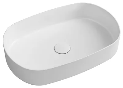 Produktbild von INFINITY OVAL Aufsatzwaschbecken 55x36cm, weiss matt