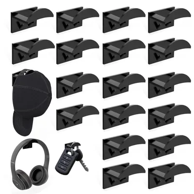 Image de Ensemble de 18 supports pour chapeaux, à fixer au mur