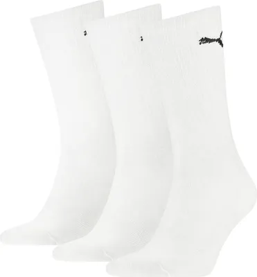 Immagine prodotto di Calzini sportivi unisex PUMA, confezione da 3 - Sport Crew Lightweigth, calzini da tennis, bianco tinta unita 47-49