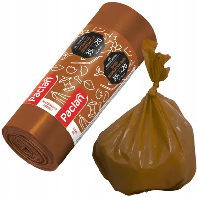 Obrázok produktu pre Worki na śmieci do segregacji brązowe 35 litrów 20 sztuk