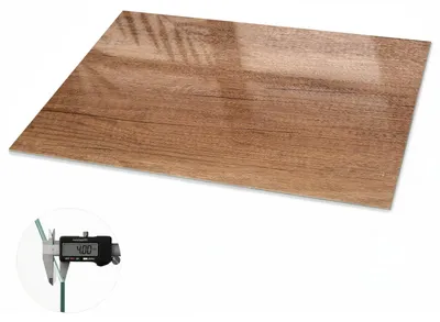 Produktbild von Glas Tischplatte 120x60 cm – Tischauflage aus gehärtetem Glas – Glasplatte für Esstisch – Küchentischplatte aus Glas – Tischschutz Glas modern – Dekorative Glasplatte – Pflegeleichte Glastischplatte – Sicherheitsglas Tischplatte – Warmes Holz, KI-generiertes Bild