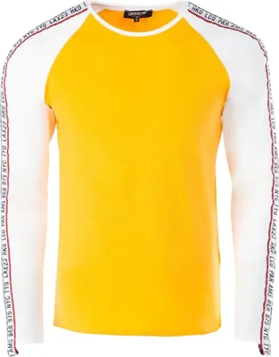 Produktbild von Brandneu Designer Longsleeve T-Shirt CARISMA Gelb / Weiß CRM3390 L