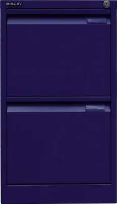 Produktbild von Hängeregistraturschrank, einbahnig, 2 Hängeregistraturen, blau