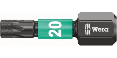 Produktbild von WERA Torx-Bit T20 25 mm Diamantbeschichtet 6,3 mm 1/4"